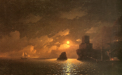 <i><b>Clair de lune 1849</b><br>Grce  cette atmosphre lumineuse, enchanteresse, les toiles du peintre s'emplissent de rverie et d'motion.</i>